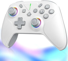 Switch1/2代対応 【★楽天1位★マラソンCOUPONで2860円】 Switch2 コントローラー ダブルホール機能 TURBO連射機能 マクロ機能 背面ボタン 9色RGBライト Bluetooth スイッチ コントローラー ジャイロセンサー 4階段HD振動 プロコン Switch全世代対応Android/IOS/PC対応