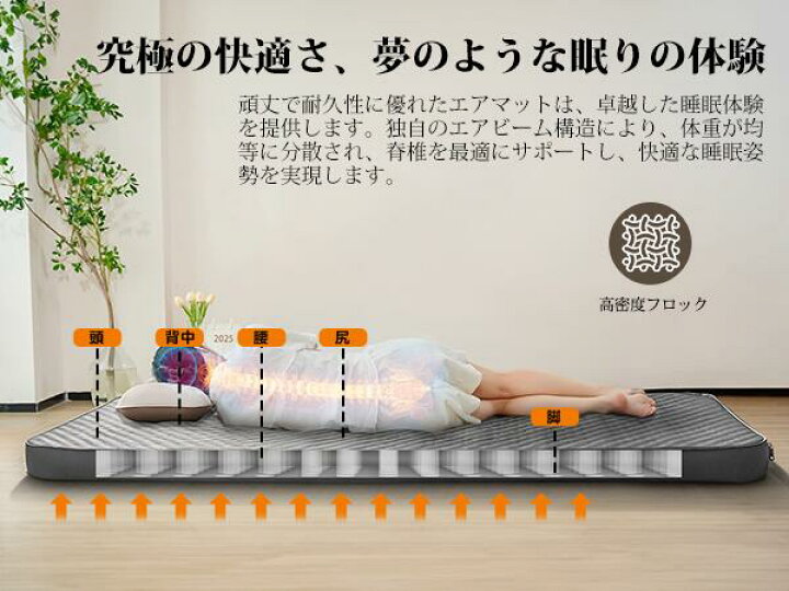楽天市場】インフレーターマット 電動ポンプ内蔵 キャンプ マットレス 