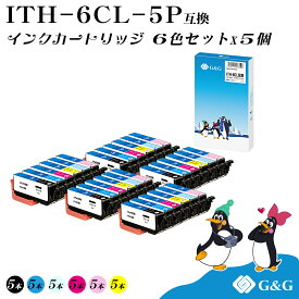 G&G ITH-6CL 6色×5セット イチョウ 【残量表示対応】エプソン 互換インク 送料無料 対応プリンター: EP-709A / EP-710A / EP-711A / EP-810AB / EP-810AW / EP-811AB / EP-811AW