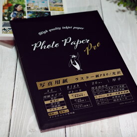 G&G 写真用紙 微光沢ラスター紙 PRO A4 20枚入 厚手 ハイグレード 顔料 染料 フォト用紙 メール便