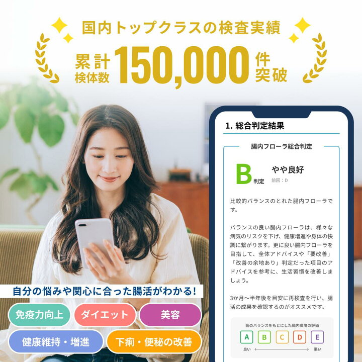 マイキンソー腸内フローラ検査キット◼️便秘下痢ダイエット腸活菌活 案じ