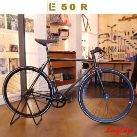 【Outlet A 店頭展示車／試乗車】LongEdge ロングエッヂ LE-50R Reynolds 525 完成車 コンプリートバイク ガンメタ ピストバイク 自転車 カスタム レイノルズチューブ クロモリ 送料無料