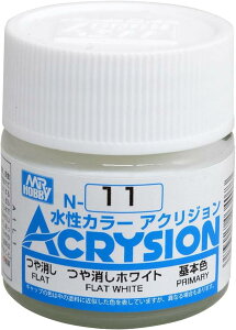 GSI クレオス(GSI Creos) GSIクレオス アクリジョンカラー つや消しホワイト つや消し 10ml 模型用塗料 N11