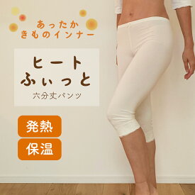 【 着物用 あったか肌着 】 ヒートふぃっと パンツ 単品 発熱 保温 東レ ソフトサーモ 和装 インナー 肌着 暖かい 薄い 薄手 七部丈 静電気防止 ベージュ 防寒 送料無料 冬 冬 春 2303 a 母の日