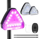 爆光 ストロボライト 7色変化 USB-C充電式 フラッシュライト リモコン操作可能 RGB バイクライト 点滅ライト 流れる …
