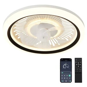 シーリングファンライト シーリングライト ファン 50cm 扇風機 遠隔操作 LED天井ライト 昼光色 昼白色 電球色 無階段調光/調色/風量 6階段調整 ナイトライト付き ファン付き照明 正逆回転切り