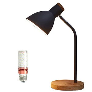 デスクライト 12WLED電球付属 LEDライト 調色3段階 電気スタンド 目に優しい 卓上ライト コンセント式 角度調節可能 簡単操作 ブックライト 仕事 勉強 寝室 照明 読書ライト テーブルランプ ホ