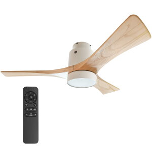 ファズー シーリングファン ライト IF0140L-WH ホワイト LED 薄型 軽量 DCモーター大風量 リモコン 簡易取付