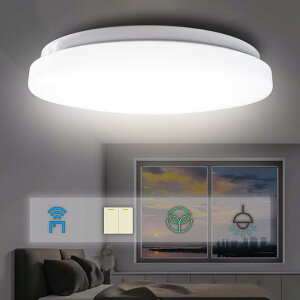 シーリングライト 6畳 約24w 2200LM リモコン付 薄型 無段階調光・調色 節電 省エネ 常夜灯 昼光色-昼白色-電球色 ledライト タイミング機能 30/60分 タイマー設定 天井照明 うすがた 簡単取付 工