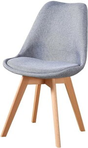 テーブルとチェアセット ダイニングテーブル ラバーウッド無垢材 2人用 食卓テーブル 80×80×75cm 天然木 テーブル ベージュ チューリップチェア クッション付き 天然木脚(3点セット)