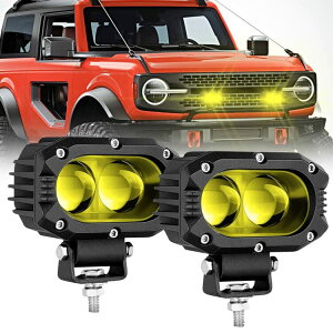 CG[ p LEDtHOv 60W 12V/24Vėp 3200K LED[NCg IP68hLEDƓ LED⏕ tHOv W[v/SUV/ATV/gbNeԂɑΉ ėpLEDƓ 2