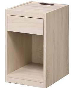 ナイトテーブル サイドテーブルベッドサイドテーブル コンセント付き 木目 ソファーテーブル ダークブラウン カペラ