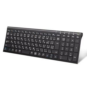 キーボードワイヤレス パンタグラフ 日本語JIS配列 3台同時接続可能 テンキー付き フルサイズ 超薄型 静音設計 充電式Type-C 無線 コンパクト ラップトップ パソコン用 スマホ PC iPad用Windows Mac