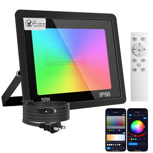 X}[g LED 50W Ή J[CgRGBCW1600F 2700?-6500? O K[fCg 1-100F 100-110V IP66h tbhCg 뉀 RidrʓrK{j  C~l[