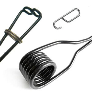 33cm新型ねじりバネ(線径6mm)ステンレスフック付き 防錆塗装済み ねじりばね Wジャンプ まとめ売り 踏み板 短い ショート ストレートタイプ くくり罠 わな くくりわな狩猟用品 害獣駆除 イ