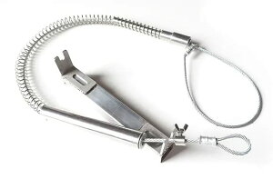 鼻くくりワイヤー ステンレスわな 鼻用 強力 スプリング 足わな くくりわな ステンレス パイプ より戻し くくり金具 ストッパー セット トラップ 長い イノシシ シカ 鹿用 踏み板適合 押しバ