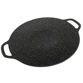 鉄板 マルチグリドル IH対応 韓国系 新ロゴ アウトドア キャンプ 軽量 シーズニング不要 アウトドアインドア フォーシーズン 焼肉プレート BBQ 直火 炭火 ガスコンロ 焦げない 軽量 野営 多機能 丸型 (33cm)