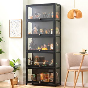 コレクションケース フィギュアケース 竹枠+アクリル ショーケース コレクションキャビネット コレクションボード ガラスケース フィギュア グッズ 大容量のストレージ コレクションラッ