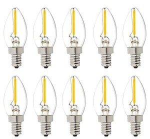 10 LED tBgd C7 1W 60LM E12 2700KgFEH[zCg Md10W` Sz^Cv NVbN g d^d (1W)