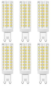 LED�d�� LED�d�� G9���� �Z���~�b�N�X LED�����v 60W�`���� 6W 600LM 6000K �����F �L�z���^�C�v �ȃG�l ���P�x 2�N�ۏ� 6�Z�b�g �������Ή� (6000K�����F)