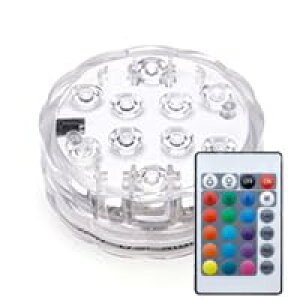 LED潜水ライト インテリアライト USB充電式 16色切替 水中ライト RGBリモコン付き 防水仕様 リモコン操作 4点灯モード 10ライト両面テープ 付き お風呂 お庭 花瓶 水槽照明 水族館 金魚鉢 ポール