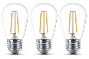 3�� LED �t�B�������g�d�� S14 2W 200LM E26���� 2700K�g�F�E�H�[���z���C�g 100-130V ���M�d��20W�`���� �S�z���^�C�v UL�F��ς� (3��)