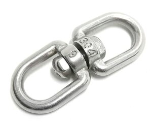 ステンレス304 スイベル サルカン 6mm チェーン ねじれ取り すいべる ロック 金具 踏み板 鳥獣被害対策 くくりわな イノシシ罠パーツ 罠用 狩猟用品 予備 修理 予備 レッドハット (10個)