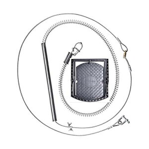 片引きくくり罠セット 20センチ2代目踏み板付 押しバネわな ワイヤーセット くくり罠 スプリングセット イノシシ罠 アニマルトラップ わな (3 個入)