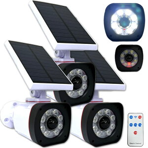 ソーラーライト 屋外 led ダミーカメラ 防犯カメラ型 ダミーカメラ 8COB センサーライト 屋外照明 人感センサーライト 3つ点灯モード IP65防水 防塵 電源不要 防犯カメラ型 自動夜間点灯 人感検