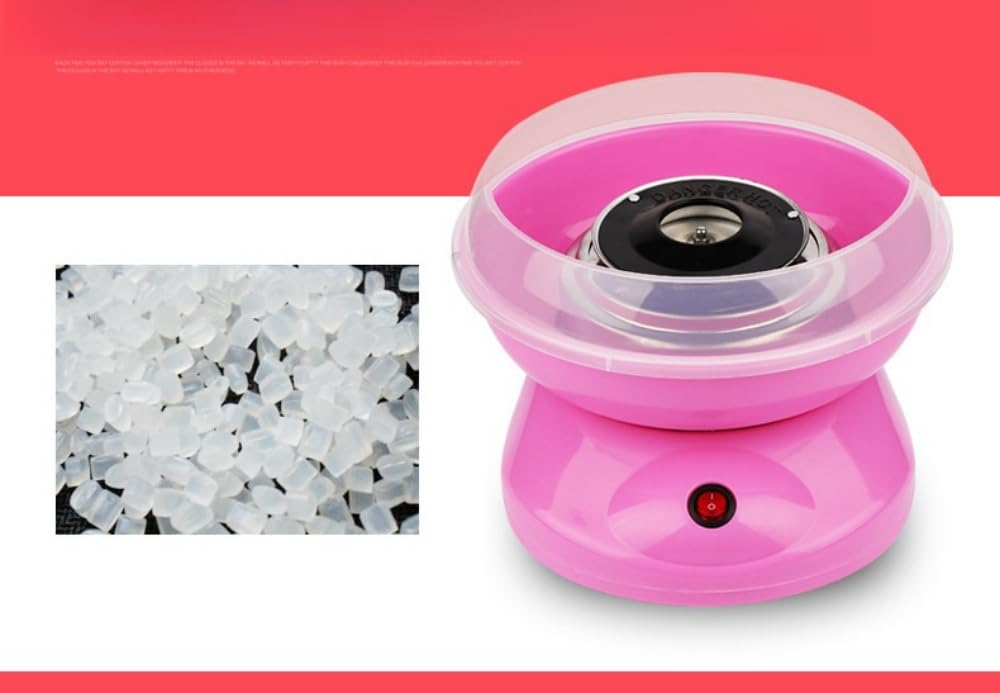自宅でかわいいマシュマロを作ることができます、子供用マシュマロマシン、家庭用ファンシーマシュマロマシン、電動DIYミニ(ピンク)