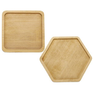 竹製コースタープレイスパッド DIY 手作り素材ベースモザイク製作 手作りホームデコレーションギフト 正方形と六角形