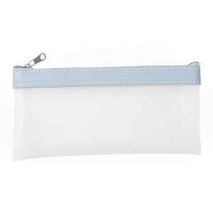 ペンケース 韓国 おしゃれ かわいい 透明 筆箱 高校生 (ブルー)