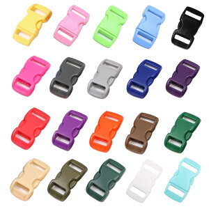 40個20色サイドリリースバックル 差し込みバックル 10mm対応 プラスチック製バックル 交換部品犬の首輪 カラフルバックル
