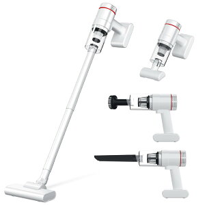 掃除機 コードレス 15000pa強力吸引 2024革新モデル スティッククリーナー ハンディ掃除機 2WAY 電気掃除機 Type-C充電式 5種類ノズル 左右/上下回転 LEDライト搭載 ミニ掃除機 軽量 HEPAフィルター