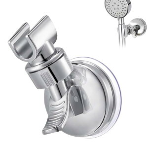 シャワーフック 吸盤 シャワーホルダー 角度調整可能 穴あけ&ネジ止め不要 がっちり固定 取り付け簡単 シャワーヘッドホルダー 18-25mmスライドバーに対応