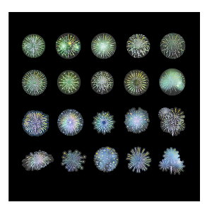 ステッカー シール 花火 PET製 防水 透明シール フレークシール カラフル diy スーツケース パソコン カレンダー シール ノート 手帳 シール アルバム インテリア 5cm*5cm以内 40枚 A