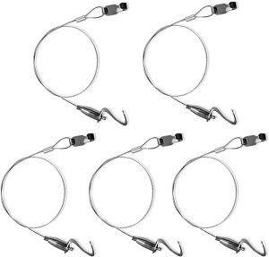 5�{�Z�b�g �s�N�`���[���[�� �X�e�����X���C���[ �t�b�N ���݋���t �݂艺������ ���݋���t �z�� �G�� �Ǌ|�� �W�� �p �V���o�[ �a1.5mm×100cm