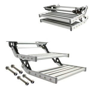 �蓮 RV �X�e�b�v �L�����s���O�J�[�X�e�b�v �L�����s���O�J�[�K�i 12V LED ���C�g�t�� �ω׏d150KG �A���~�����܂肽���݃X�e�b�v ����~�ߐ݌v �_�u���X�e�b�v ���s�p�g���[���[�A�L�����s��