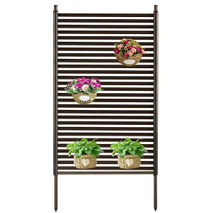 �t�F���X ���O �ډB���t�F���X ��120cm ����180cm 2���Z�b�g�K�[�f�j���O �t�F���X ���e�B�X �u������ ���O �ȒP�ݒu �� �ډB�� ��t�� �Ԓd�t�F���X ���ԃt�F���X �K�[�f�����e�B�X (�u���E��, 