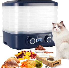 5トレイ電動フルーツドライヤー、調整可能な温度とタイマー付きの食品乾燥機、家庭用、ジャーキービーフフルーツ肉野菜スナック用キッチン乾燥機