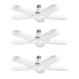 ペンダントライト ガレージライト 100W 3個セット 6500K E26 LED電球 6灯式 昼白色 高輝度 折りたたみ式 小型 工事不要 角度調節可能 省エネ 天井照明