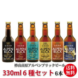 国際審査会受賞ビール詰め合わせ ビール クラフトビール詰め合わせ ビールギフト 贈り物 妙高高原アルペンブリックビール6種ギフトセット（330ml）6本（箱入）