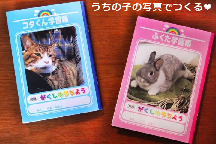 楽天市場 マイペリドット オリジナル学習帳 うちの子学習帳 ペット 猫 B6 おもしろ おりじなるノート ねこ うさぎ 犬 出産祝い スクール革命 で紹介されました 記念品 ノベルティ 出産祝い 印刷 お中元 プリザーブドフラワー動物のお花屋
