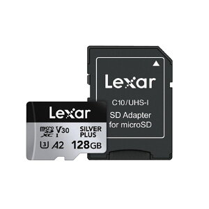 Lexar microSD silverplus 128GB LMSSIPL12 Ki E SDJ[h UHS-IJ[h LT[ LMSSIPL128G-BNANJ