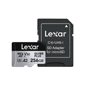 Lexar microSD silverplus 256GB LMSSIPL25 Ki E SDJ[h UHS-IJ[h LT[ LMSSIPL256G-BNANJ