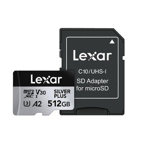 Lexar microSD silverplus 512GB LMSSIPL51 Ki E SDJ[h UHS-IJ[h LT[ LMSSIPL512G-BNANJ