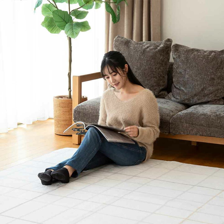 楽天市場】ホットカーペット+カバーセット 2畳 177×177cm コイズミ 