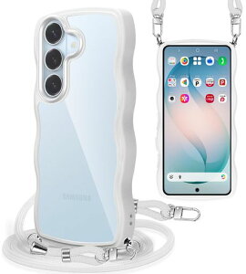Yuanlai For Samsung Galaxy S26 �P�[�X �N���A �V�����_�[ ���|�� �΂߂��� SC-51G �X�}�z�P�[�X �g�^ ���킢�� �M�����N�V�[S26 5G �J�o�[ �ϏՌ� �R�t�� �D��X�g���b�v�t�� �l�b�N�X�g���b�v �����c