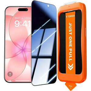 TORRAS For iPhone 16e /14/13 Pro/13 �K���X�t�B���� �`�����h�~ �ی�t�B���� �q��F���K���X �̂������h�~ ���ϋv �ČR�K�i ���炳�� �w��h�~ �����v��(Just One Pull) �K�C�h�g�t�� �A�C�z��16e
