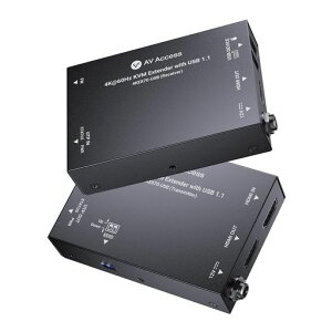 AV Access 4K HDMI KVM�G�N�X�e���_�[ USB���� Cat6/6A/7�Ή� �ő�70m 4K@60Hz HDR10 HDCP2.3 �o����PoC EDID���� �����^ ����M�@�Z�b�g �Ɩ��p�E�Ď��E�X�܌���(4KEX70-USB)